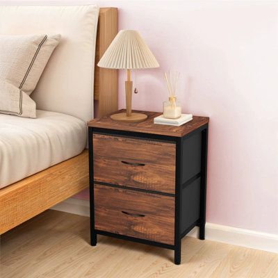 Table de chevet, commode à 2 tiroirs pour la chambre à coucher, meubles de chevet, table de bout pour la chambre à coucher, placard, vestibule