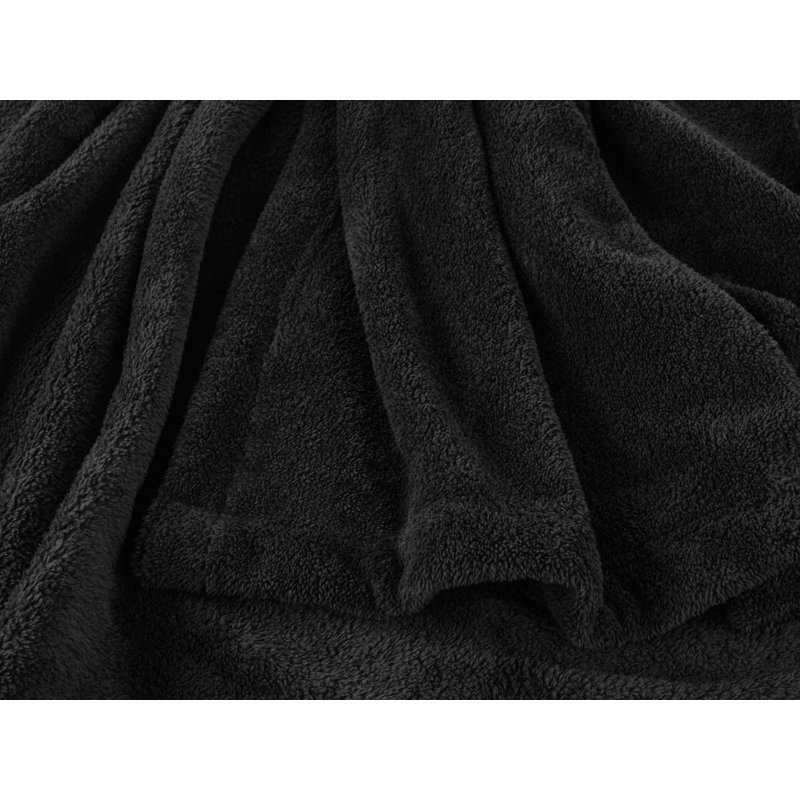 Bedding Fleece Throw Blankets for Couch and Sofa, Throw, Black