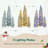 3-piece Artificial Christmas Tree with Snow Flocking
