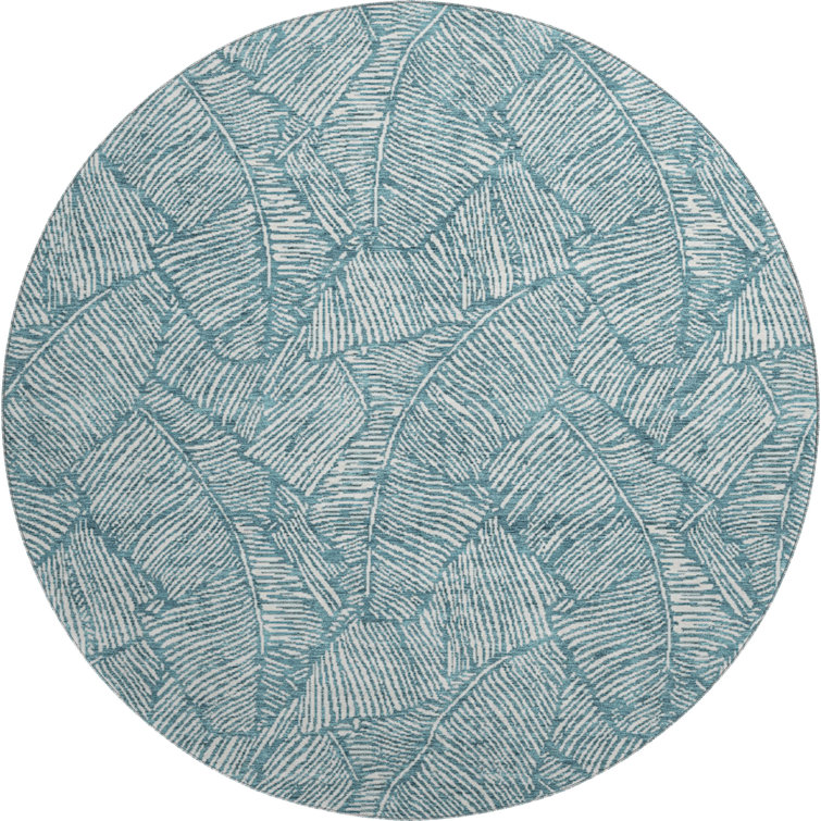 Premium Machine Washable Prisco Teal Rug