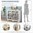 Sleek Design 24 Shoe Cubby Console, Modern Shoe Cabinet With Curved Base, Versatile Sideboard With High-Quality For Hallway, Bedroom, Living Room, White, Shoe Storage-871258333