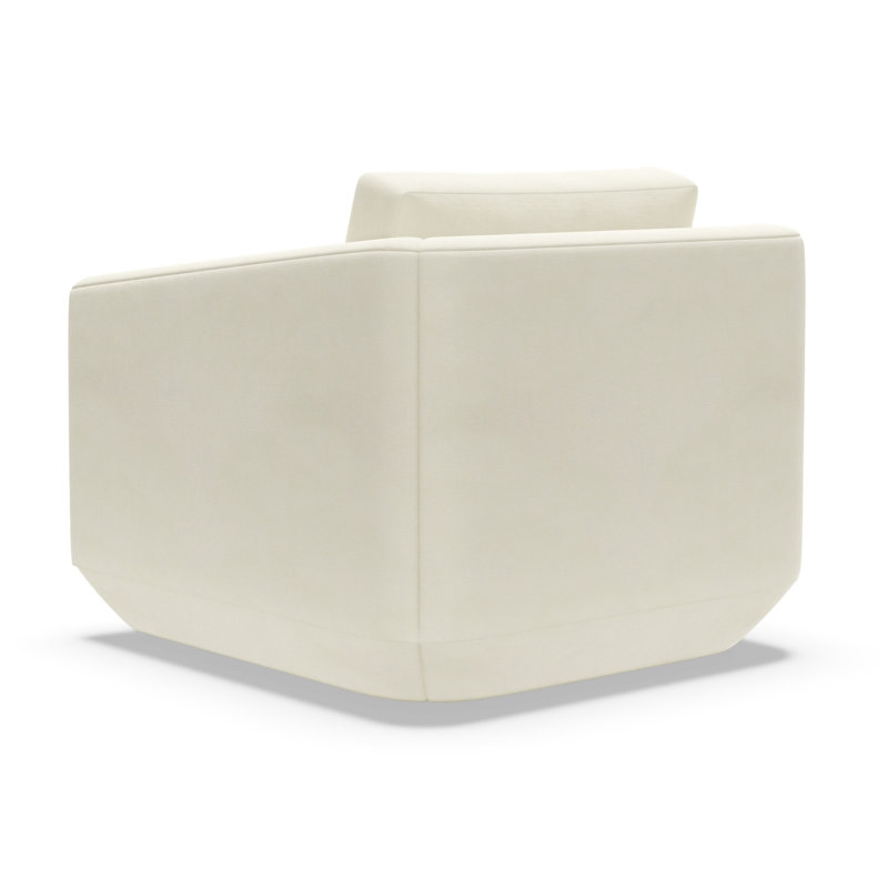 Artistica Upholstery Swivel Armchair, White/Ivory