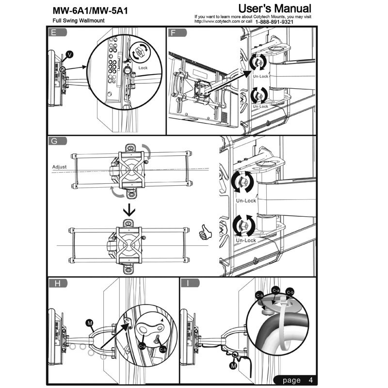 Cotytech Single Screen Corner Mount