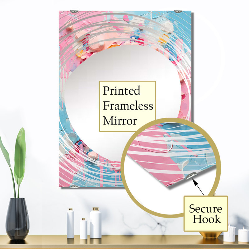 Décoration murale numérique fusion mélodique I - miroir abstrait à collages MIR131627, 32 po x 24 po
