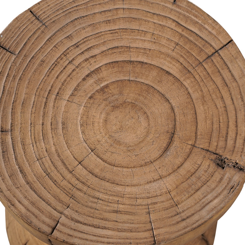 Table basse ronde 12,2 po brun clair, Tanné