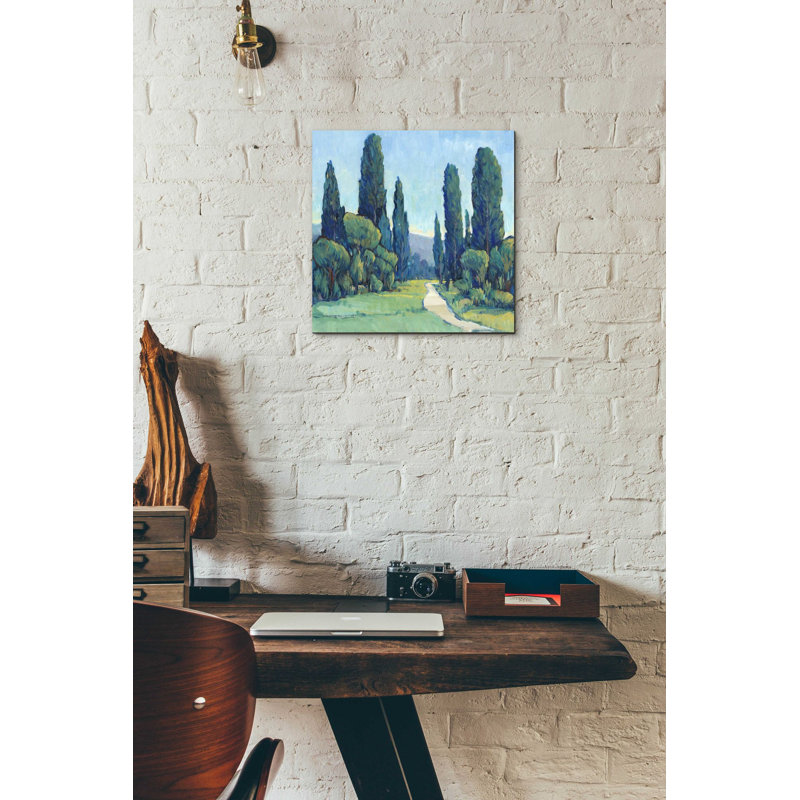 «Cypress Path II» par Tim O'Toole, art mural en verre acrylique, H 12 po x l 12 po x P 0,13 po