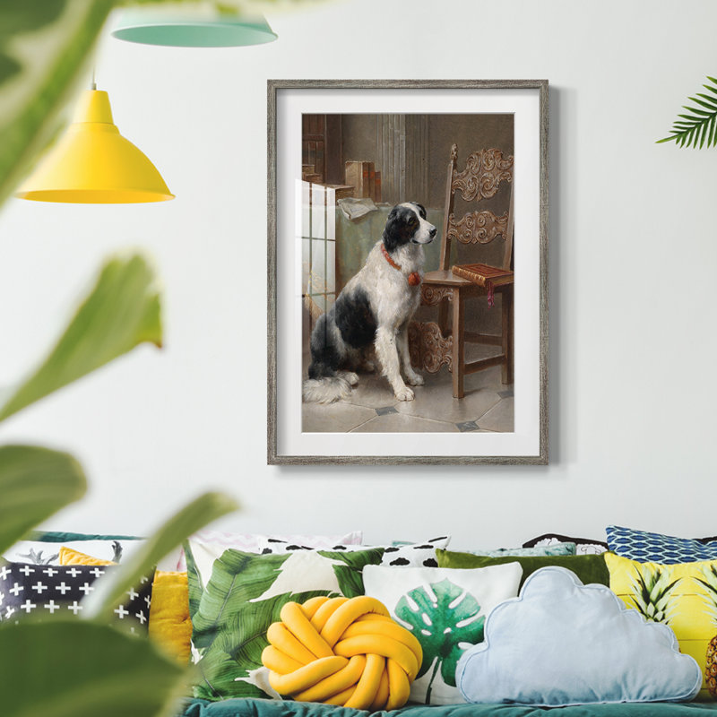 «Vintage Animal Print», impression encadrée, Argent patiné