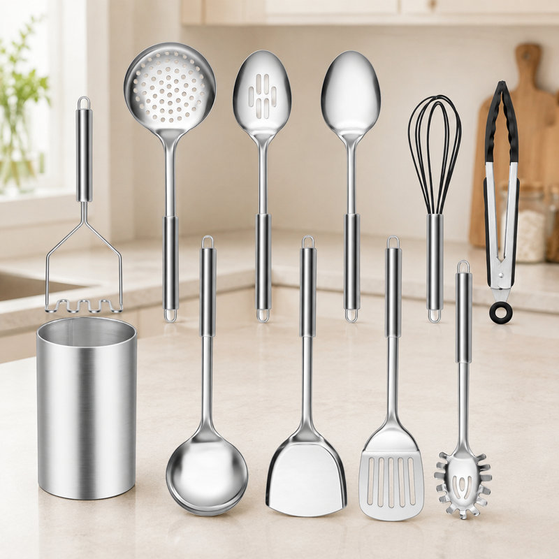 11 Pcs Cooking Kitchen Utensils Set, Spatula Set with Holder