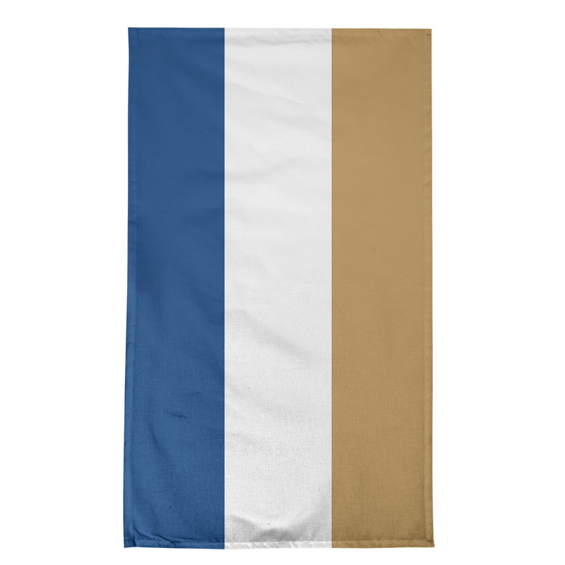 Torchon Football, Polyester sergé, Bleu / blanc / baseball doré