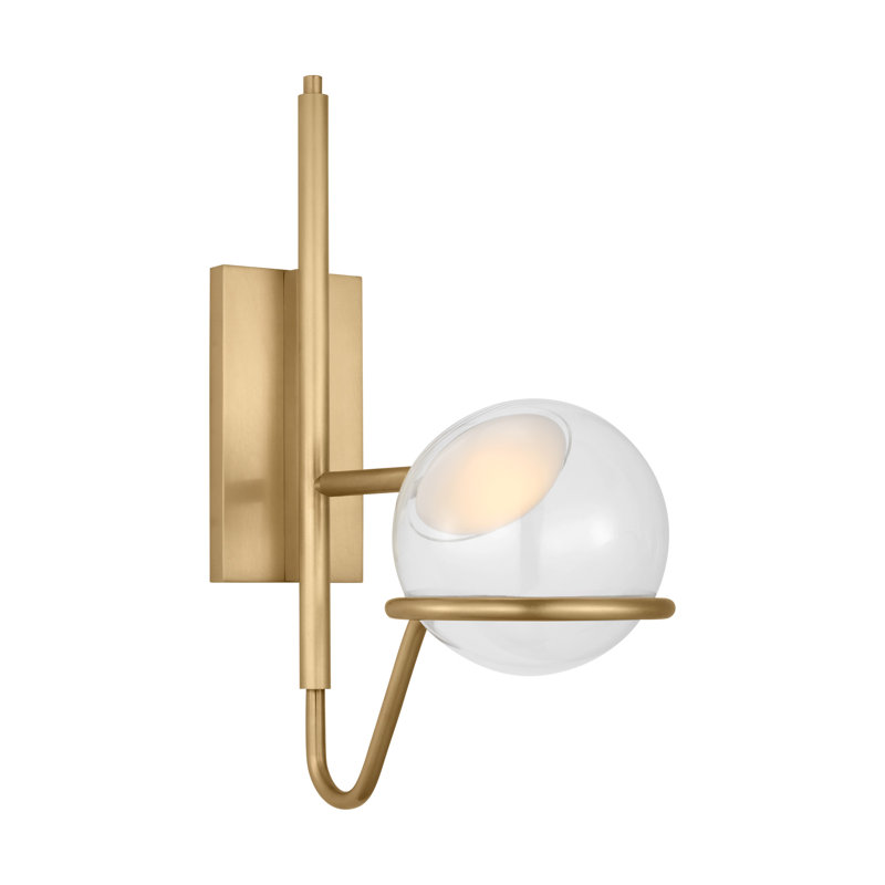 Crosby 1 - Light LED Armed Sconce, Natural Brass