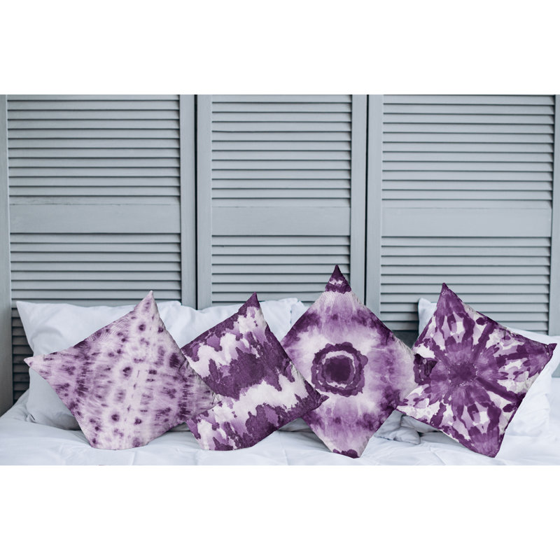 Housse de coussin Montezuma, 16 po x 16 po, Mauve / beige