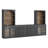 6-Piece Modular TV Stand Set Jagger Series 1C2F, Ebony-1046299686