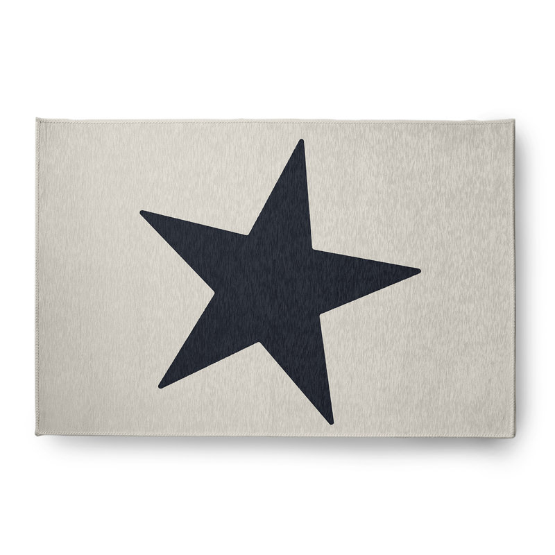 Tapis bleu requin à tissage plat Petersfield, Rectangle 4 pi x 6 pi