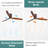 52 Inch Flush Mount Ceiling Fan With Led Light And Remote Control Solid Wood Blades