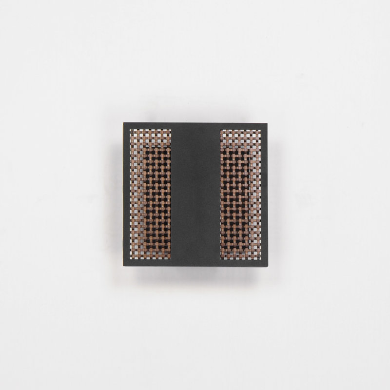 Interlace-Outdoor Wall Mount, 6.5" H x 6.5" W x 2.5" D