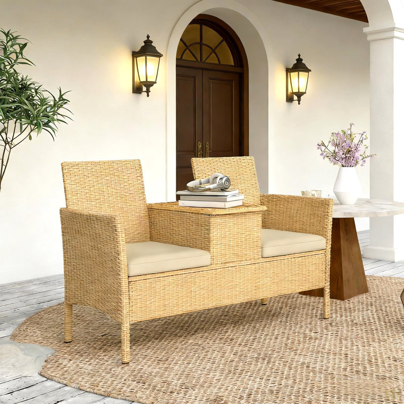 Causeuse de patio, canapé d'extérieur