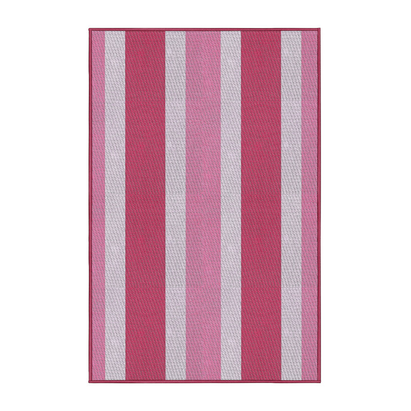 Tapis de zone rose à motif, Rectangle 5 pi x 7 pi