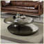 Table basse à plateau pivotant avec tablette inférieure Kajana