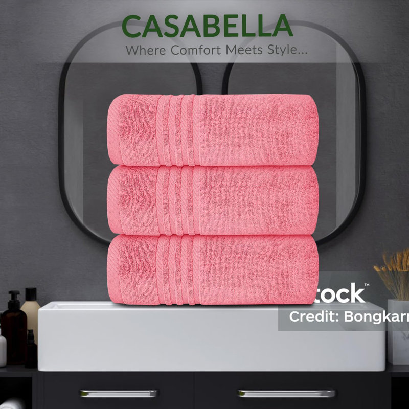 3Pk Zero Twist Large Bath sheet 80x140, Pink