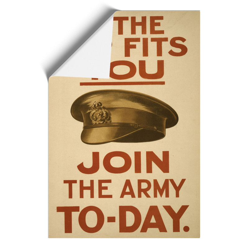 Vintage Join The Army - No Frame Print, 59cm H x 42cm W x 0.1cm D