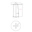 Amezcua Glass Top Counter Table w/ X-Shaped Steel Base