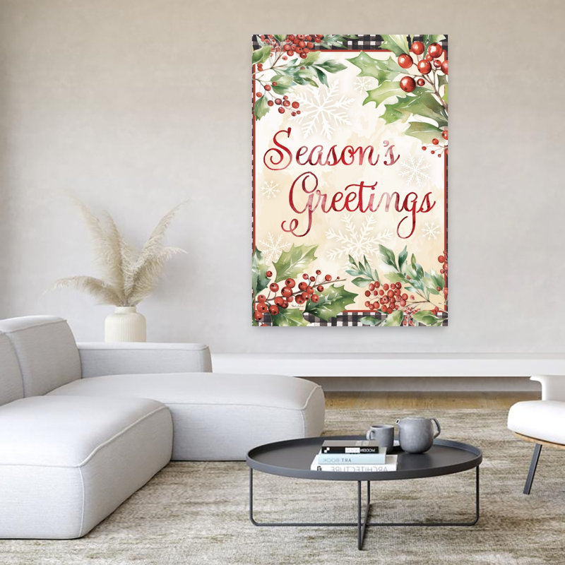 Season's Greetings, art contemporain, H 60 po x l 40 po