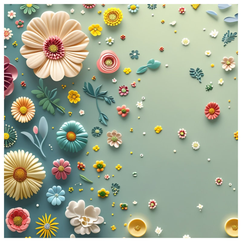 Jeté Floral, 50in W x 60in H