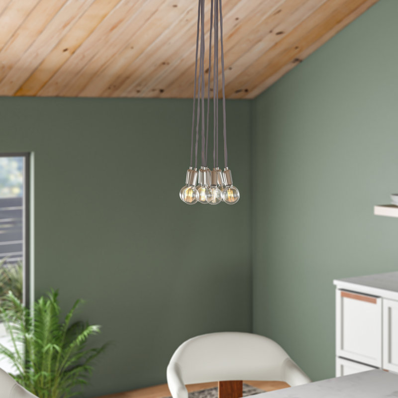 Asmaa 9 - Light Cluster Pendant, Brushed Nickel