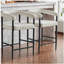 Ensemble de 2 tabourets de bar modernes en tissu de velours, tabouret de bar avec structure en métal et accoudoirs, tabouret de bar pour îlot de cuisine, restaurant