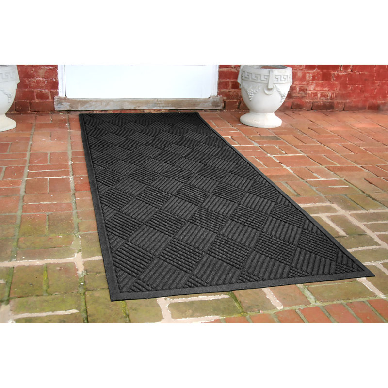 WaterHog® Diamonds Indoor Outdoor Doormat, Runner 22" W x 60" L, Charcoal