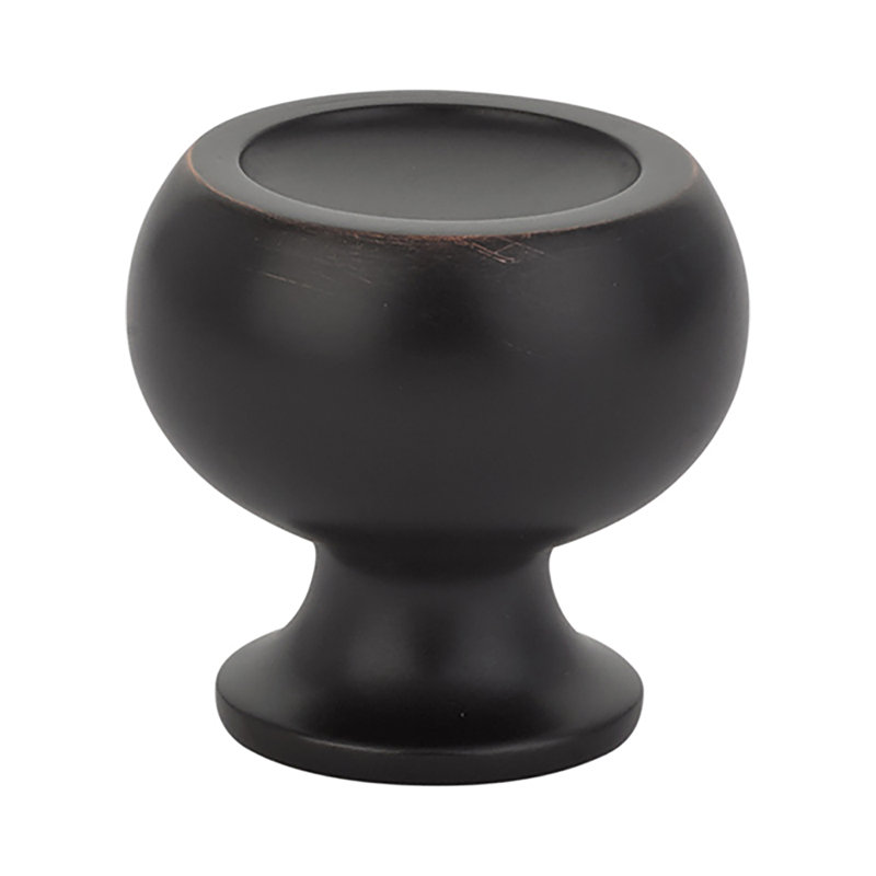 Atomic Oversized 1" Diameter Mushroom Knob, 1" H x 1.5" W x 1.5" D, Oil Rubbed Bronze