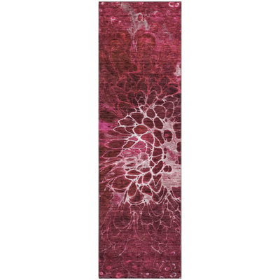Premium Machine Washable Fehr Merlot Rug