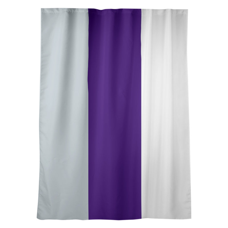 Room Darkening Curtains, Silver/Purple/White