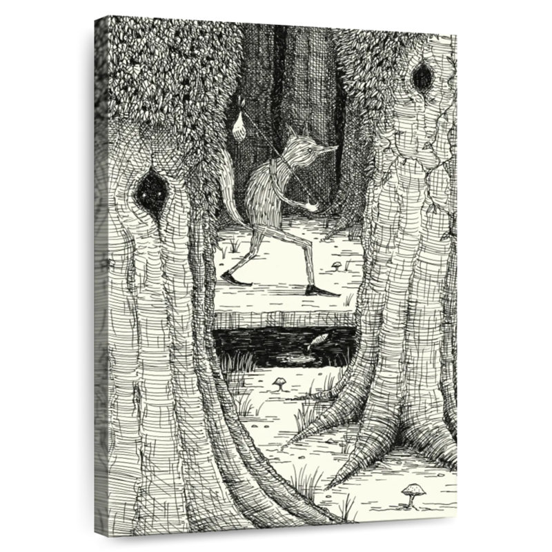 Ashelle à travers la forêt, H 48 po x l 32 po