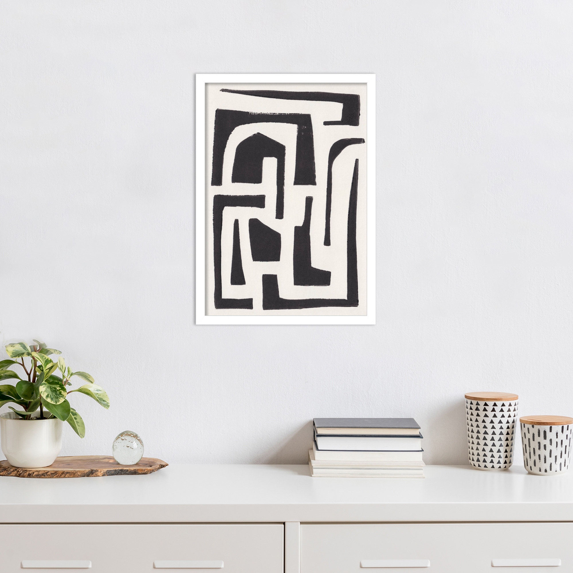 Neighborhood by Alisa Galitsyna, 21" H x 15" W x 1" D, White