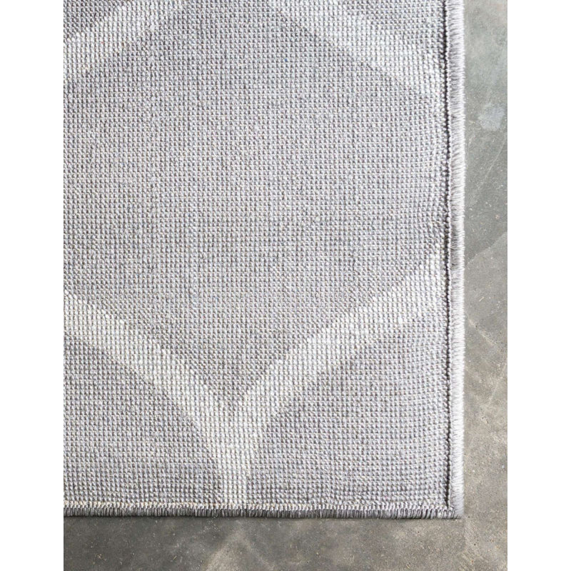 Tapis contemporain Tellaro couleur cendré, Rectangle 8 pi x 11 pi
