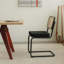Chaises de salle à manger rembourrées en tissu et en rotin Tristen-124083197-124083195