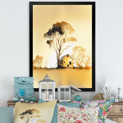 «Golden Hour Tree In The Countryside II», reproduction sur toile