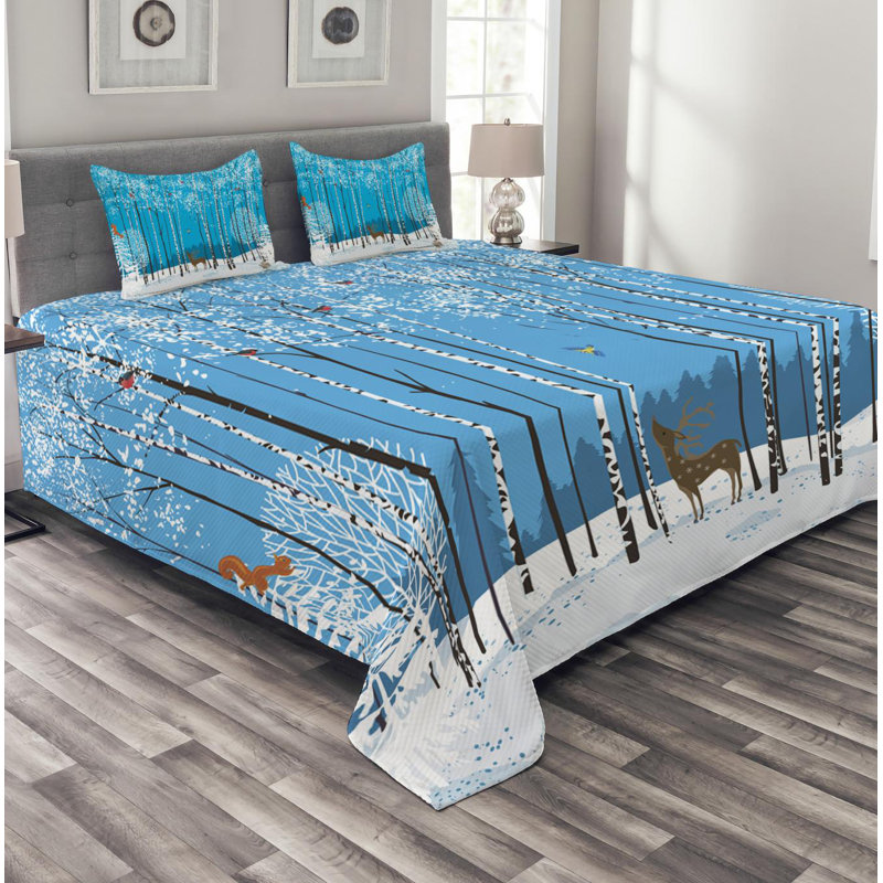 Rustic Polyester Coverlet, King Coverlet + 2 Shams