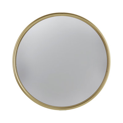 D15" Gold Round Mirror