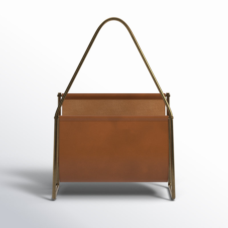 Rupert Leather Magazine Basket