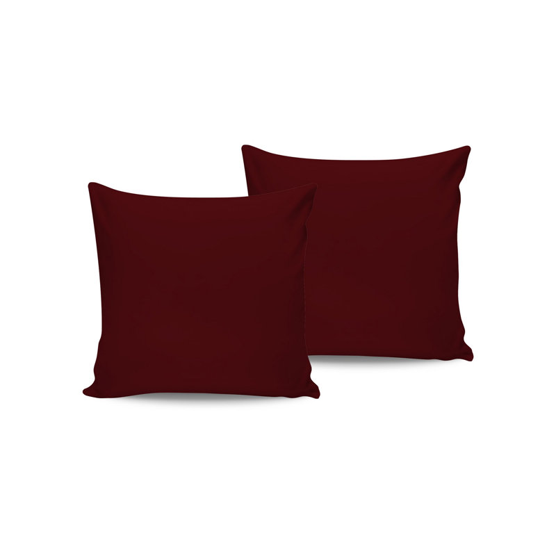 Luxurious Maroon Satin Pillowcase Set (2 Pieces), 31.5 x 31.5 Inches | 100% Cotton Satin, 4.4 oz/sq yd | Soft, Breathable, and Hypoallergenic | Perfect for a Restful Sleep and Elegant Bedroom Décor
