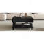 Table basse relevable avec colonnes romaines cannelées en bois massif-1955725744