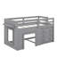 Lit mezzanine simple avec armoire et tablette-496998089