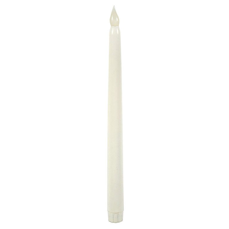 Bougie conique en plastique sans flamme à DEL, 12