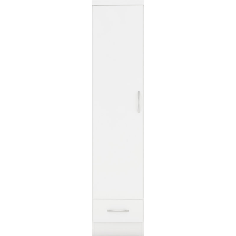 Cascio 1 Door Wardrobe, White