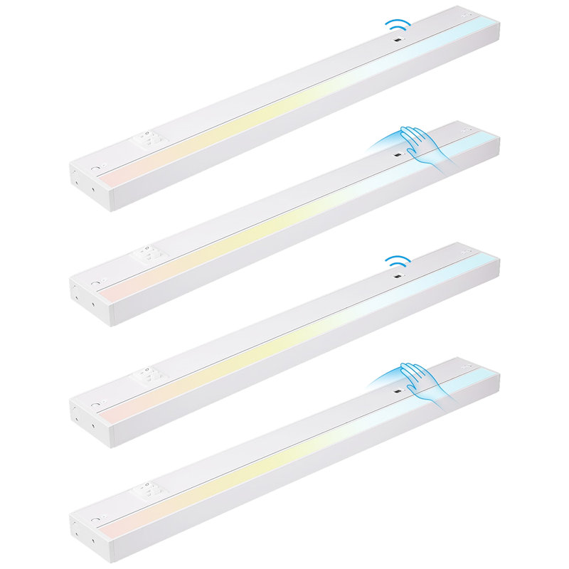 22 Inch Led 3Cct Under Cabinet Lights, Hardwired & Plug-In, Hand Wave Motion Sensor