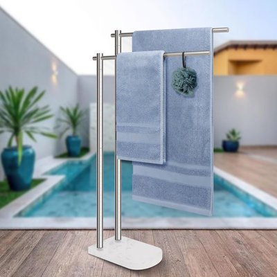 Barre à serviettes de douche autoportante
