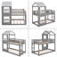 Muscotah Kids Twin Over Twin Bunk Bed-801753255