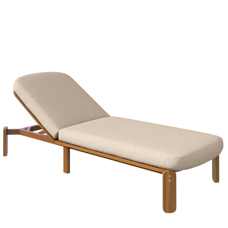 Chaise longue d'extérieur réglable pour chaise longue d'extérieur inclinable avec dossier réglable pour la terrasse, Brun